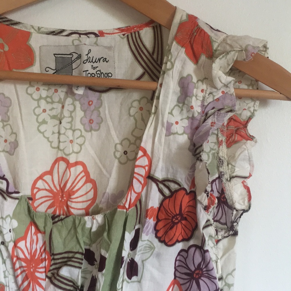 Top Shop. Floral all cotton dress perfect for summer.